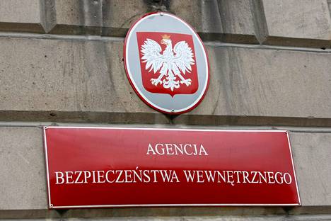 Puolan sisäisen turvallisuuden viraston ABW:n logo Varsovassa vuonna 2011. 