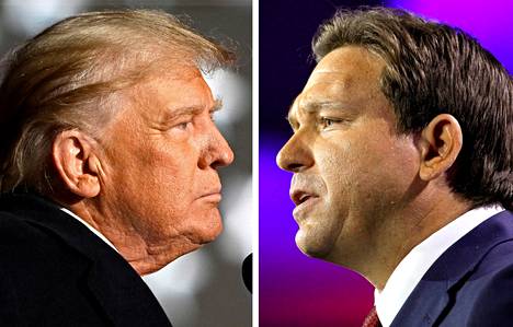 Donald Trump ja Ron DeSantis pyrkivät republikaanien presidenttiehdokkaaksi vuoden 2024 vaaleihin.
