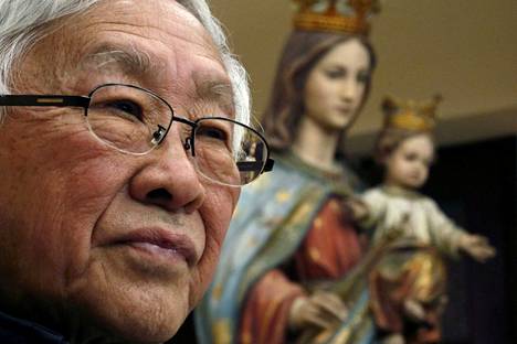 Katolisen kirkon kardinaali Joseph Zen on toiminut Hongkongin piispana. Kuvassa Zen vuonna 2018 hänen ollessaan 86-vuotias.