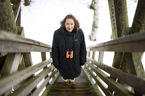 Laura Manninen has studied environmental sciences and is involved in bird watching.  He was photographed at the Pornaistenniemi bird tower in Helsinki.