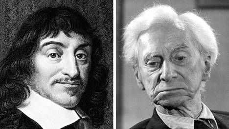 Ranskalainen filosofi René Descartes (vas.) ja brittifilosofi Bertrand Russell.