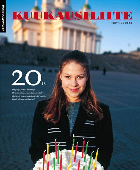 Ninni Enroth, 20, kansikuvassa vuonna 2003.