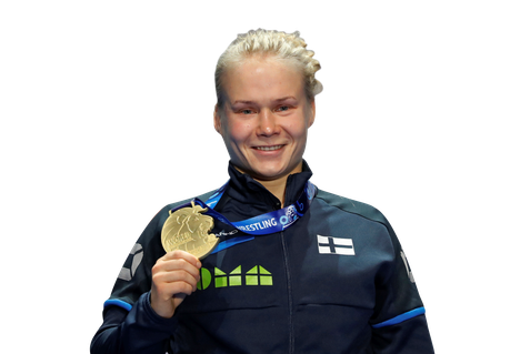 Petra Olli voitti painin maailmanmestaruuden Budapestissa lokakuussa 2018.