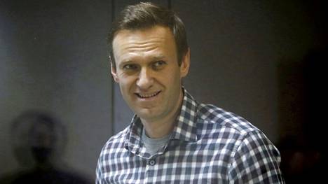 Aleksei Navalnyi oikeuden istunnossa Moskovassa helmikuussa 2021.