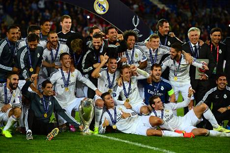 Real Madrid juhli Super Cupin voittoa Helsingissä elokuussa 2022.