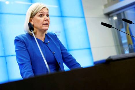 Sosiaalidemokraattien puheenjohtaja Magdalena Andersson pyrkii saavuttamaan tuen pääministeriydelleen.