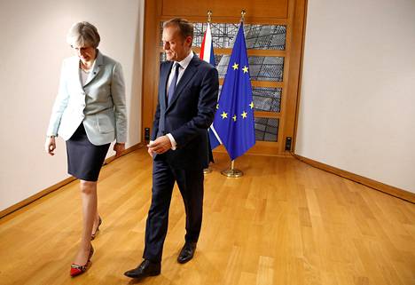 Britannian pääministeri Theresa May ja Eurooppa-neuvoston puheenjohtaja Donald Tusk tapasivat Brysselissä marraskuun lopulla.