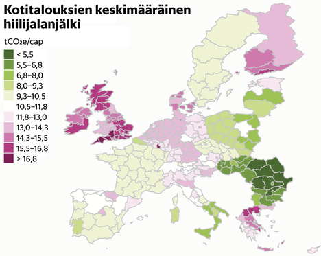Suomesta eroteltiin tutkimuksessa neljä aluetta: Uusimaa, Etelä-Suomi, Länsi-Suomi sekä Pohjois- ja Itä-Suomi.