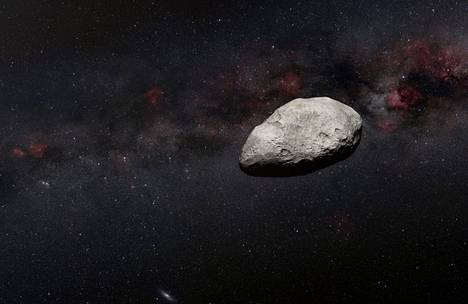 Euroopan avaruusjärjestön julkaisema taiteilijan tekemä luonnos asteroidista. 