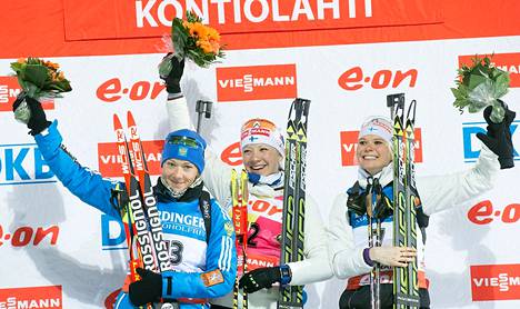 Olga Zaitseva sijoittui Kontiolahdella maailmancupissa 2012 toiseksi. Kaisa Mäkäräinen voitti ja Mari Laukkanen (nyk. Eder) tuli kolmanneksi.