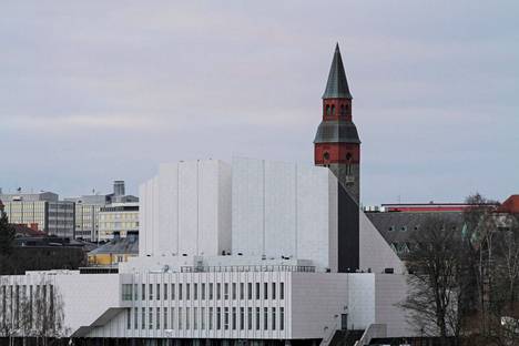 Finlandia-talon sivussa oleva palkki saattaa olla Alvar Aallon arkkitehtuurillinen taidonnäyte.