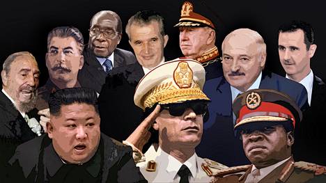 Fidel Castro, Josif Stalin, Kim Jong-un, Robert Mugabe, Nicolae Ceausescu, Muammar Gaddafi,  Augusto Pinochet, Alexander Lukashenko, Idi Amin ja Bashar al-Assad . 