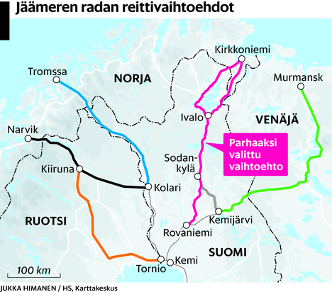Jäämeren rata tekisi Lapista liikenteen solmukohdan – 3 miljardin euron  junarata Rovaniemeltä Kirkkoniemeen jatkoselvitykseen - Kotimaa 