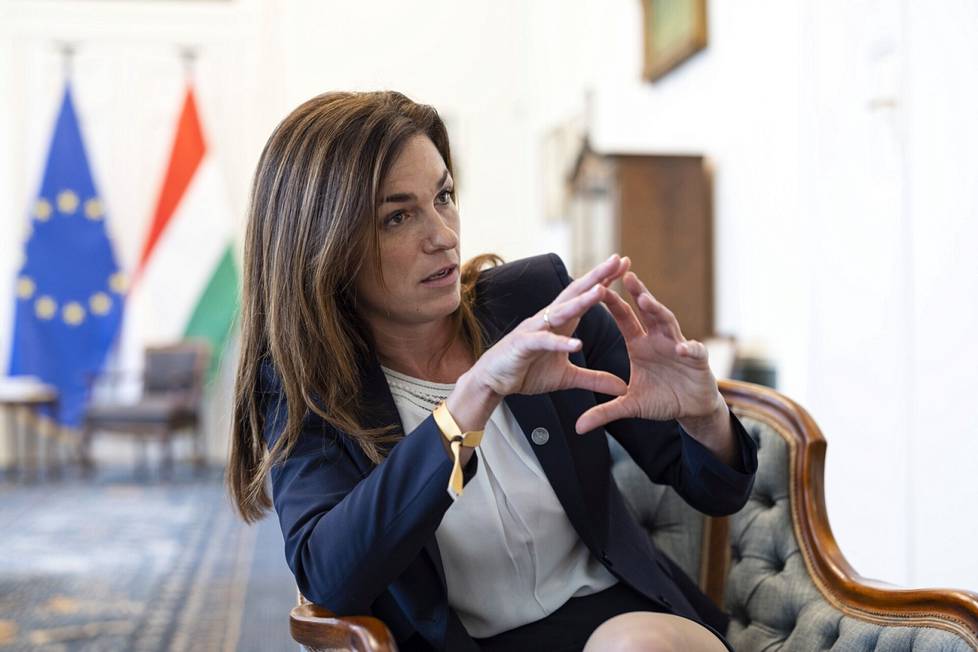 Judit Varga on ollut Unkarin oikeusministeri vuodesta 2019. ”Koko ajan on oltava puolustuskannalla”, hän sanoo Unkarin suhteesta EU:hun.