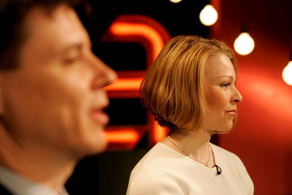Olli Rauste ja Kaisa Varis A-Talk -ohjelmassa 2009.