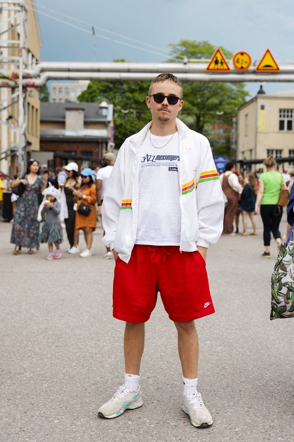 Elias Rummukainen from Helsinki wears sporty outfits.