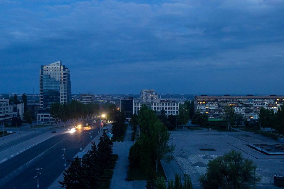 Zaporižžjan öinen siluetti toukokuussa 2022.