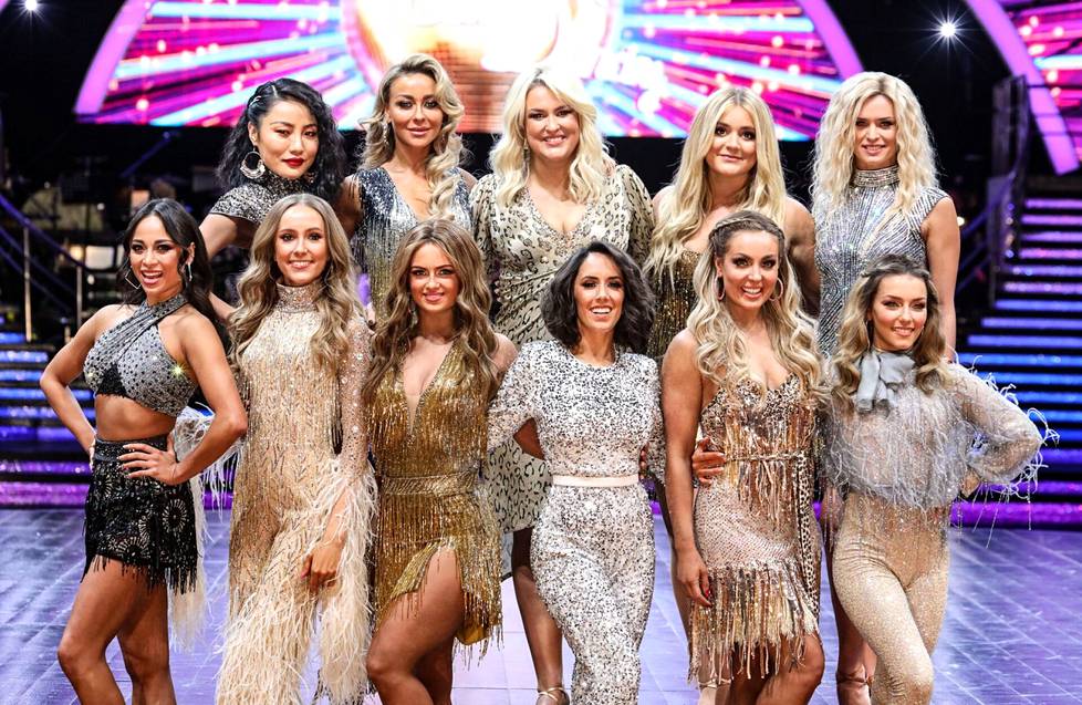 The Dancing with the Stars format was created by the BBC.  Pictured are the British version of the professional dancers on tour in Birmingham this year. 