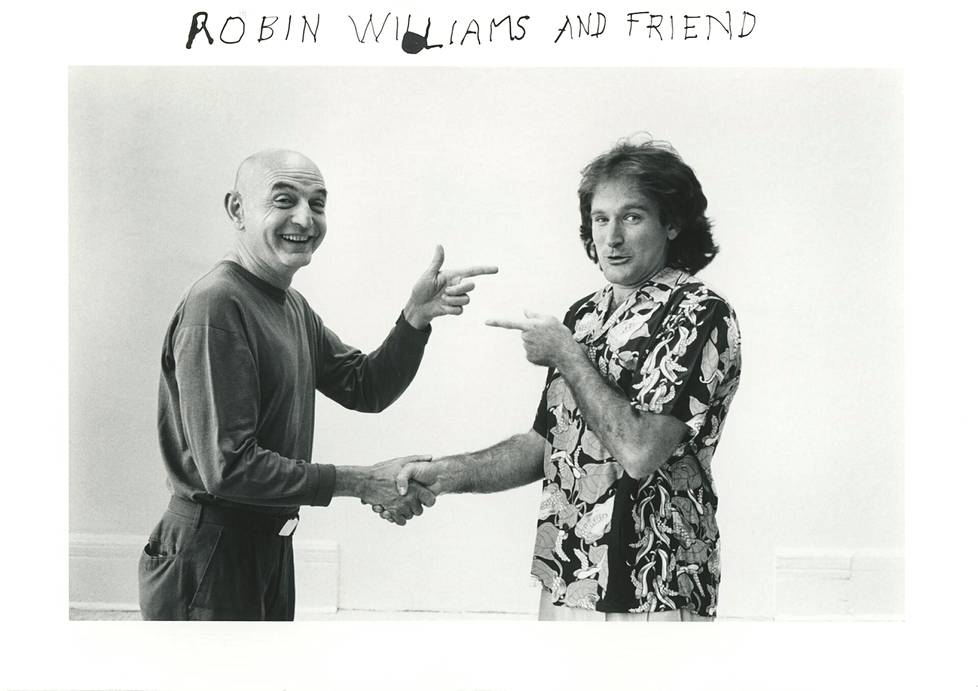 Duane Michals ja Robin Williams vuoden 1980 tienoilla.