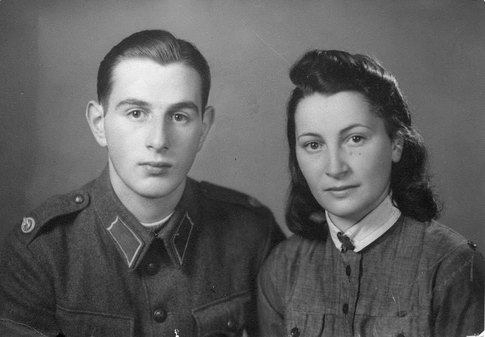 Siblings Egon and Henie Rosenthal pictured in their uniforms.