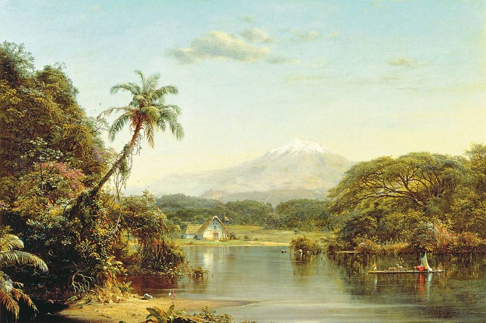 Frederic Edwin Churchin maalaus Maisema Magdalena-joelle (1857) kuvittaa tolurohtobalsamista kertovaa osiota.Tolurohtobalsami on kotoisin Kolumbiasta Magdalena-joen alueelta. Kasvista saatava tolueeni on merkittävä liuotin, kotoisen pesuaineen raaka-aine ja myös parfyymien ainesosa.
