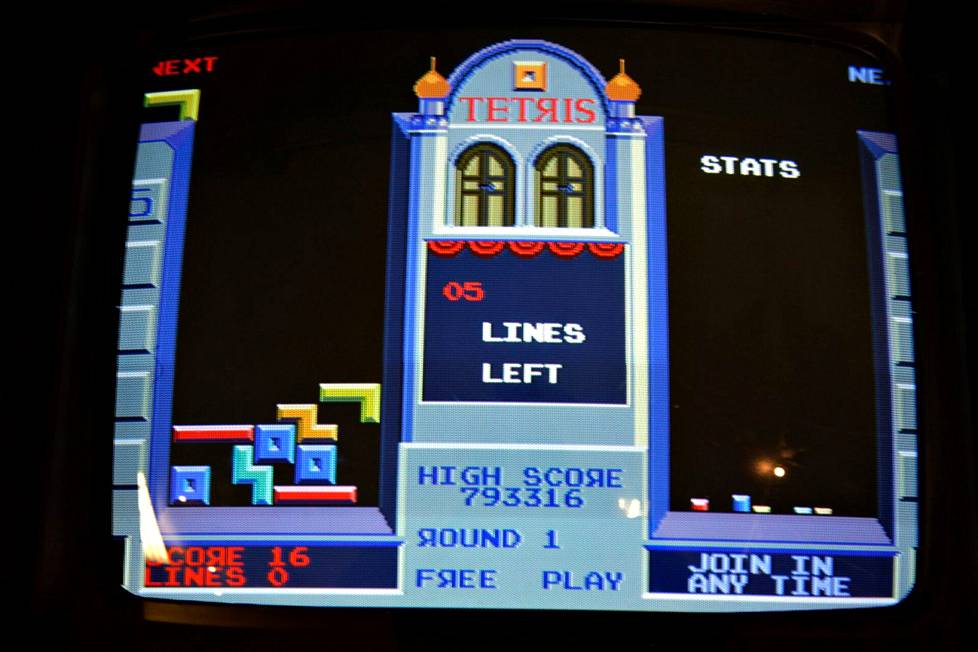 Vanhaa klassikko-Tetristä pelattiin Tekniikan museolla järjestetyssä pelitapahtumassa vuonna 2014.
