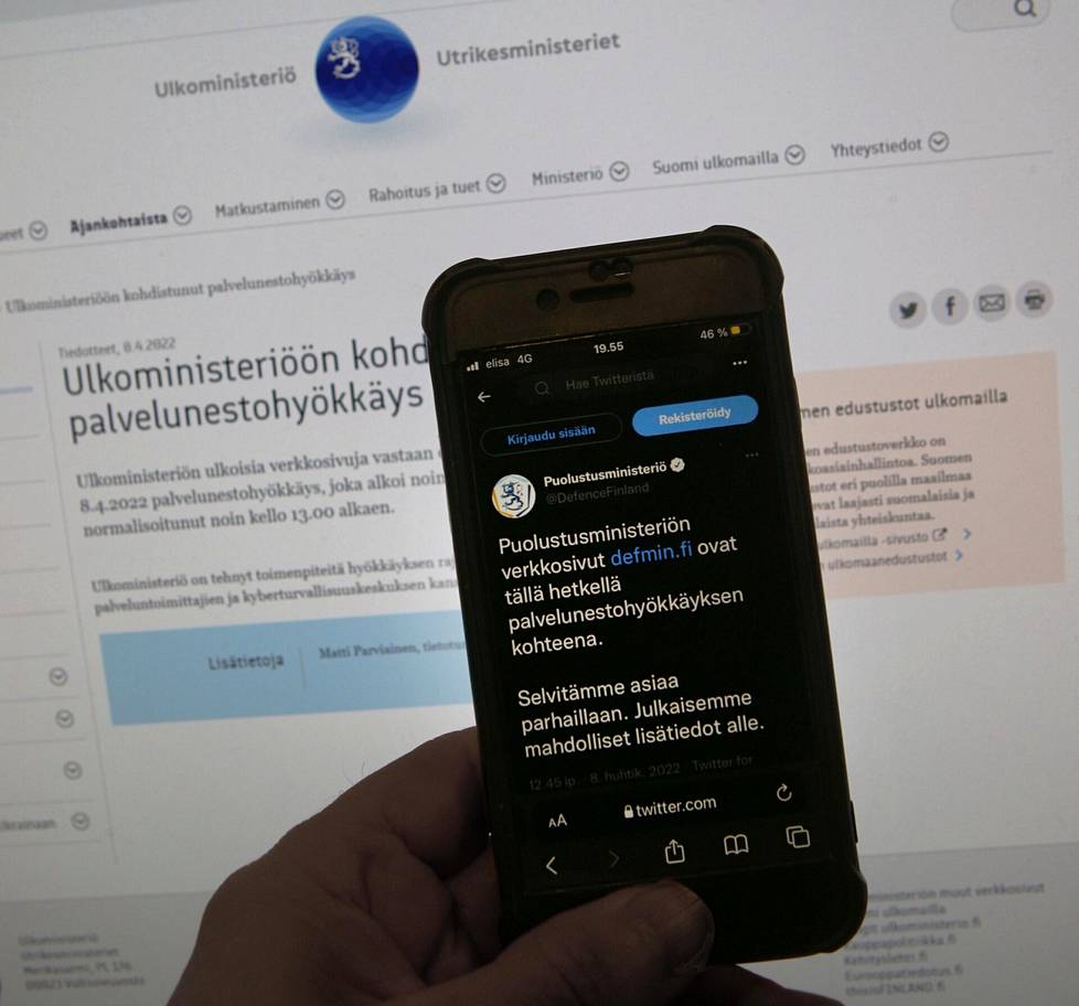 Palvelunestohyökkäys Suomen ulkoministeriön ja puolustusministeriön verkkosivuille sattui samalle päivälle kuin Ukrainan presidentin Volodymyr Zelenskyin puhe Suomen eduskunnalle.