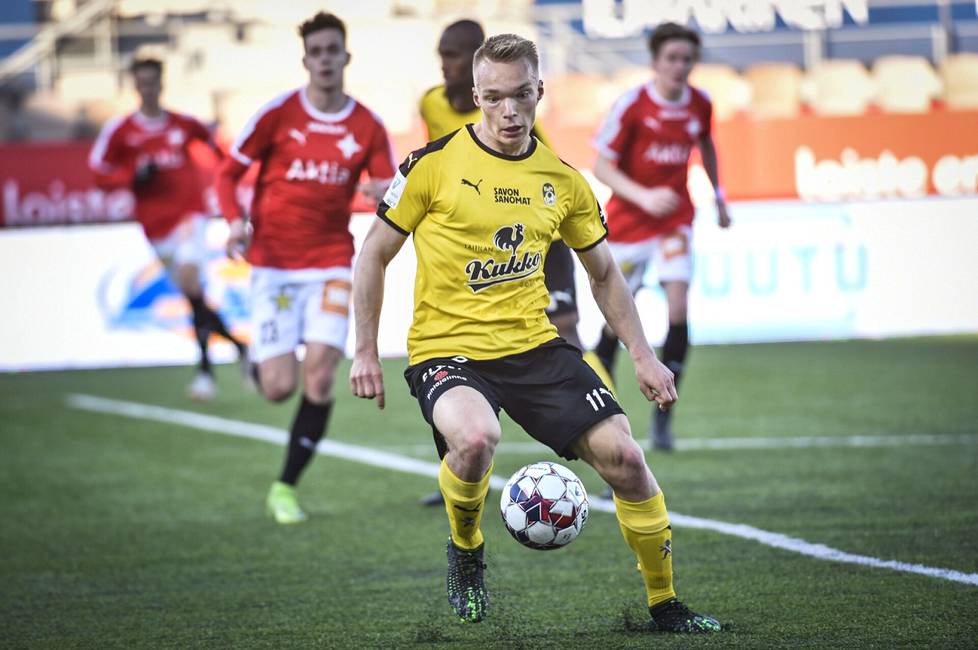 Ilmari Niskanen pelasi KuPSin riveissä Veikkausliigan ottelussa HIFK:iä vastaan Helsingissä 12. toukokuuta 2019.
