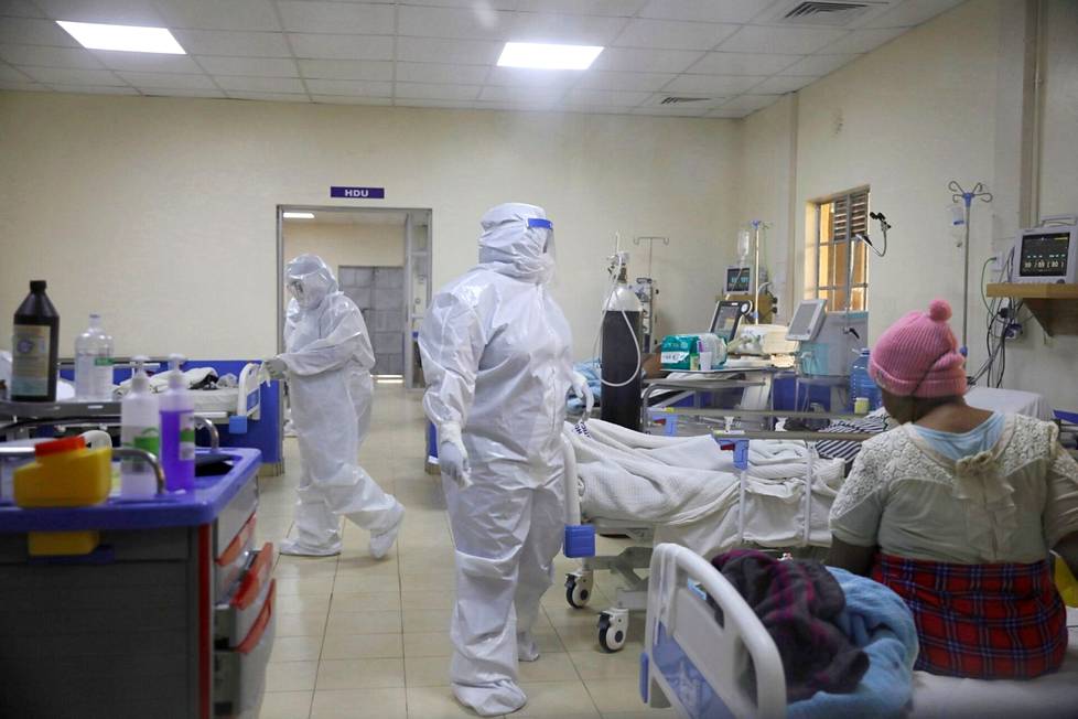 Koronapotilaita hoidettiin sairaalassa Machakosissa Keniassa viime vuoden lokakuussa.