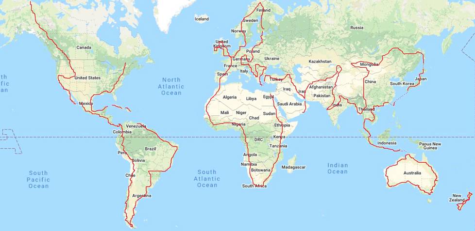 Ralf Lopianin maailmanympärimatka alkaa Euroopan itäisistä osista. Aasian, Australian ja Uuden-Seelannin jälkeen vuorossa ovat Pohjois- ja Etelä-Amerikka ja niiden jälkeen Afrikka alkaen Egyptistä.