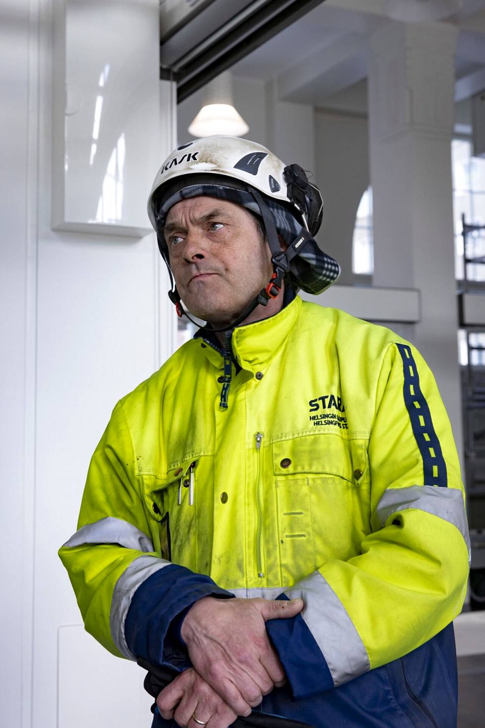 Hakaniemen kauppahallin työmaan johtaja, rakennusmestari Riku Koponen on Staran hommissa. Hän on ollut mukana peruskorjauksessa sen alusta saakka vuodesta 2018. 