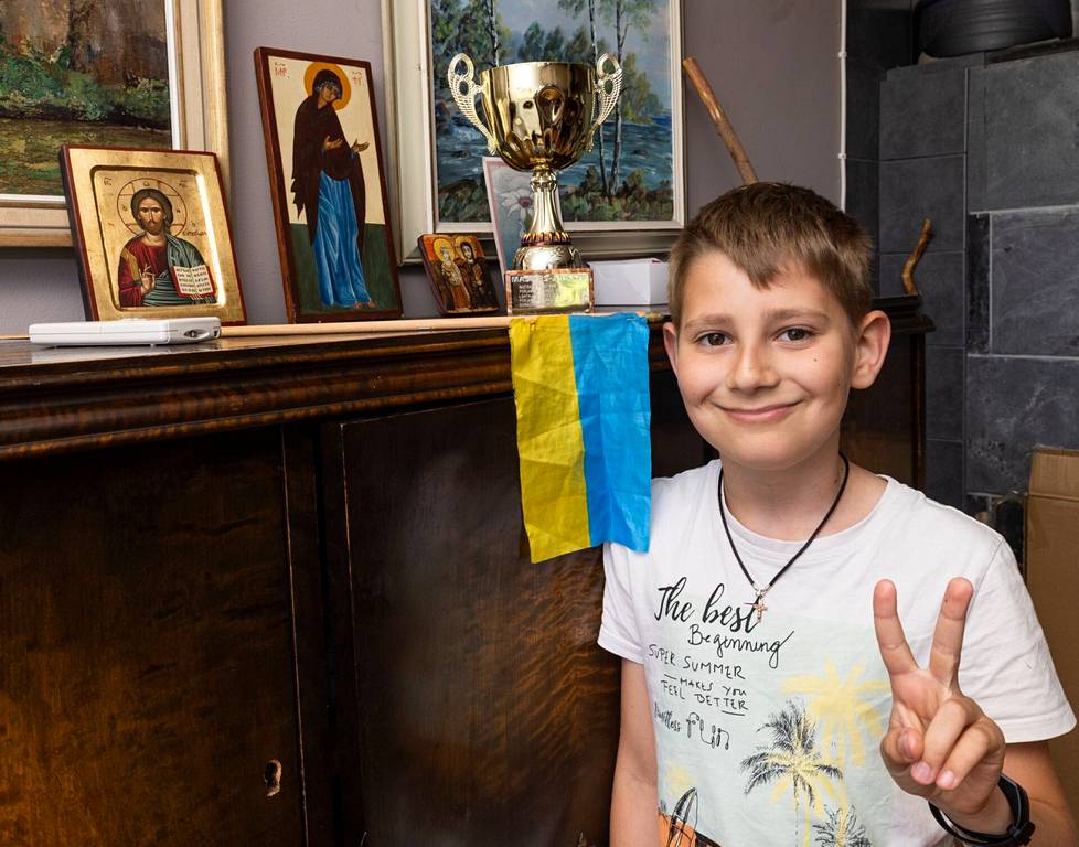 Glib Melnyk, 11, on yksi Porlammilla asuvista lapsista.