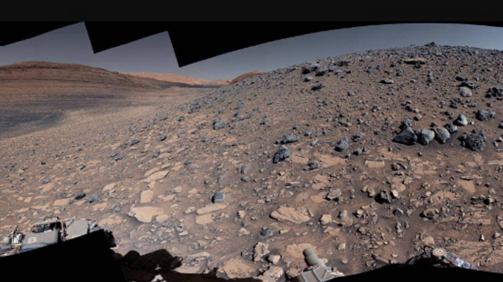 Marsmönkijä Curiosity kuvasi syyskuussa Gediz Vallisin vajoaman aluetta.