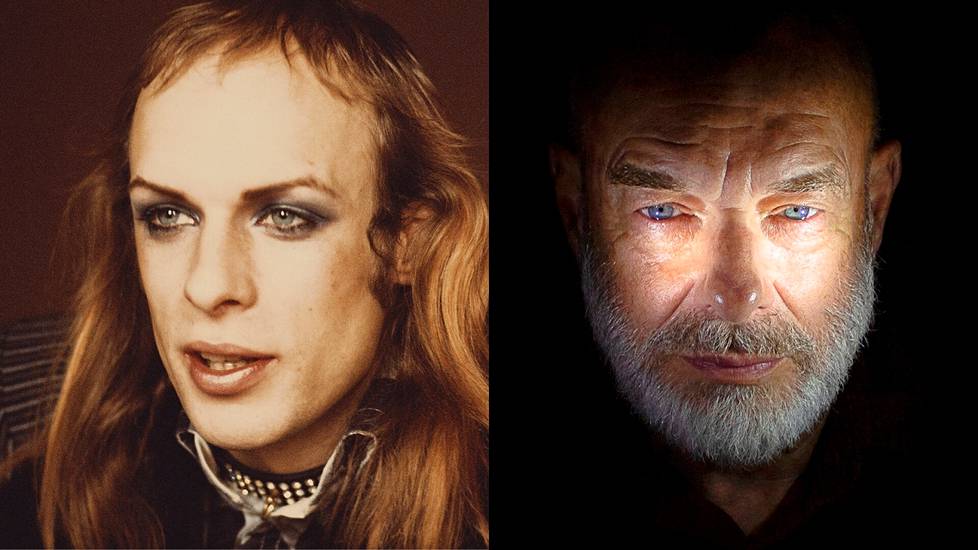 Juhlaviikkojen teemataiteilija Brian Eno 1970-luvulla ja nyt.