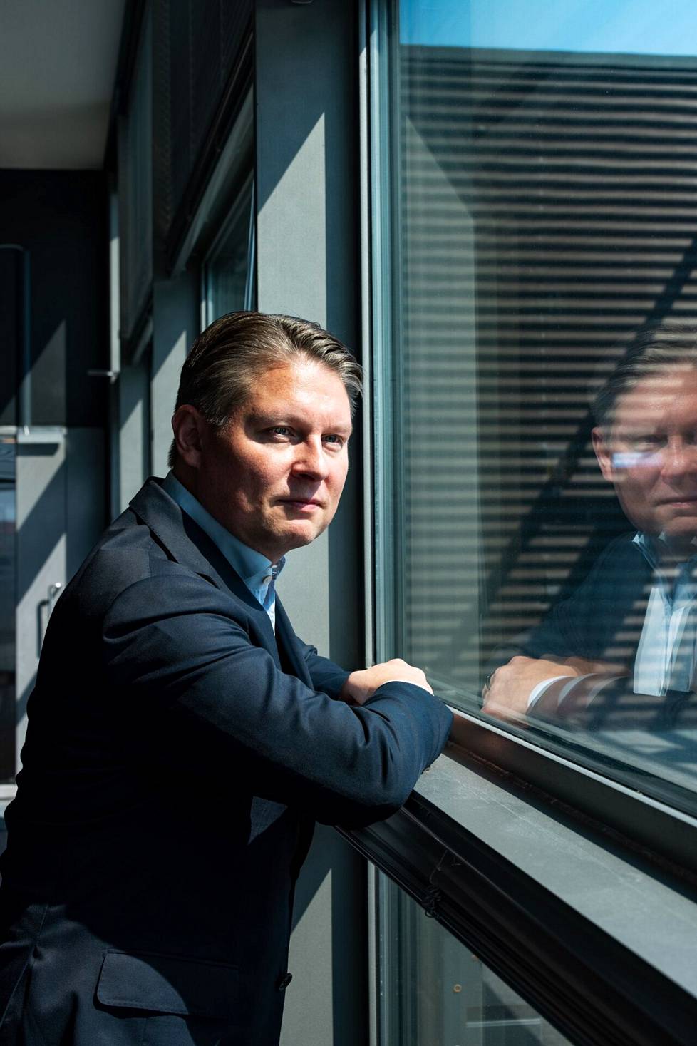 Finnair CEO Topi Manner at Sanomatalo.