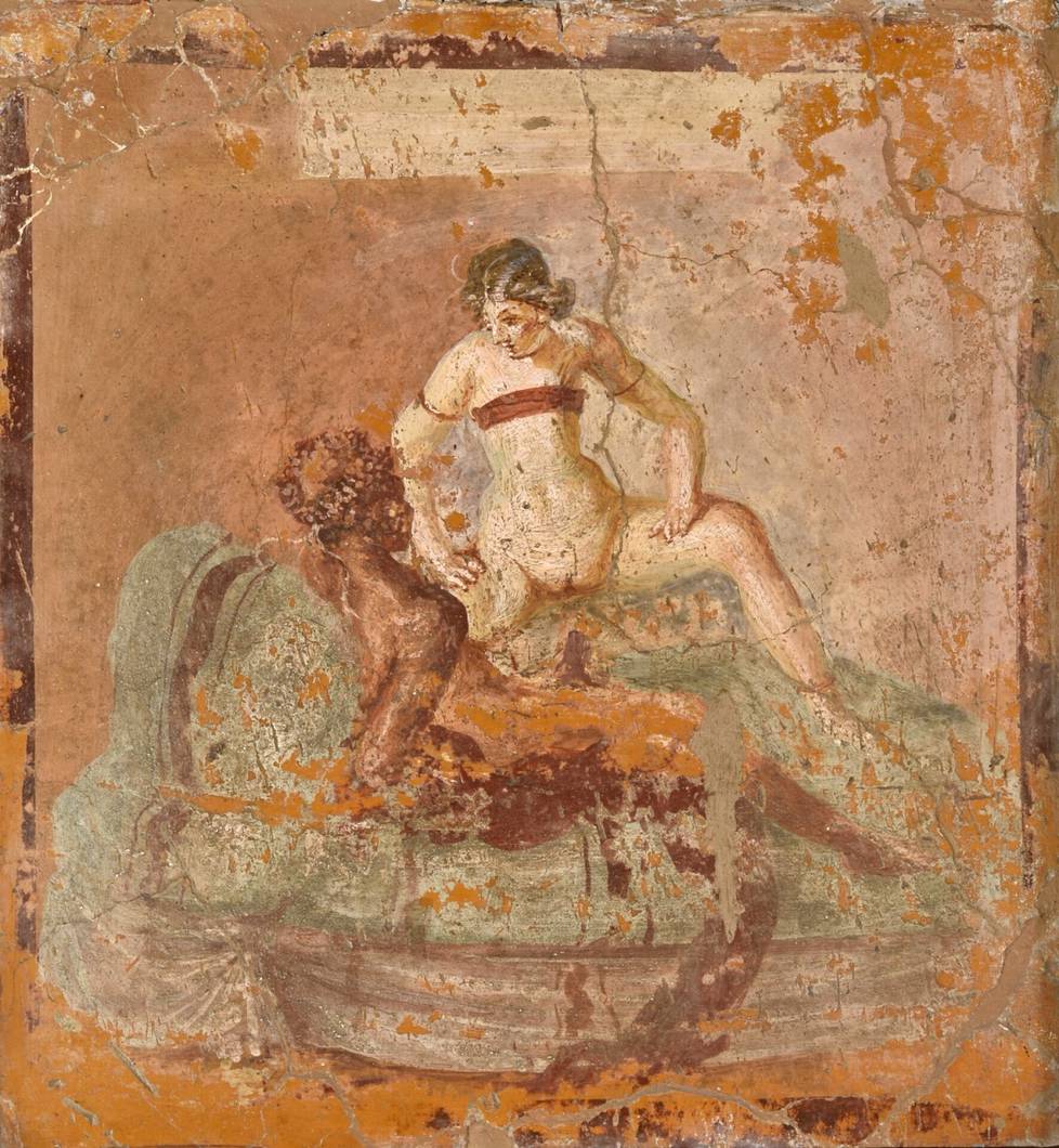 Eroottinen maalaus Pompejista.
