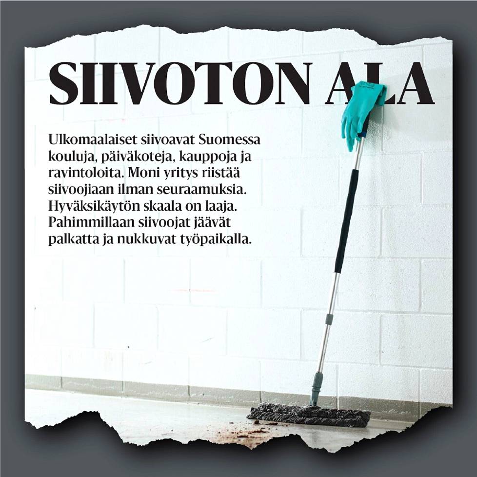 Helsingin Sanomat kertoi kesällä 2020 siivousalalla tapahtuvasta hyväksikäytöstä.