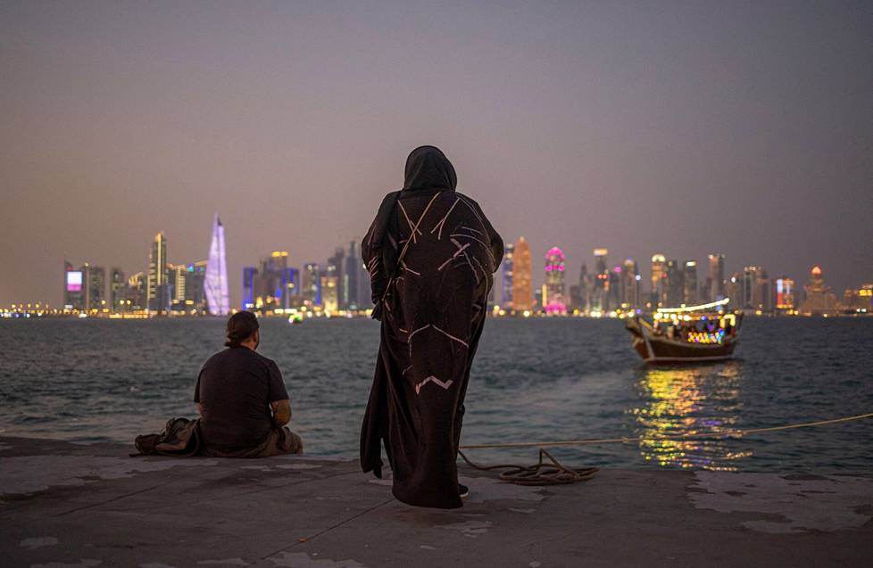 Qatarin pääkaupungin Dohan näkymä kuvattuna muutama päivä ennen kisojen alkua 13. marraskuuta.