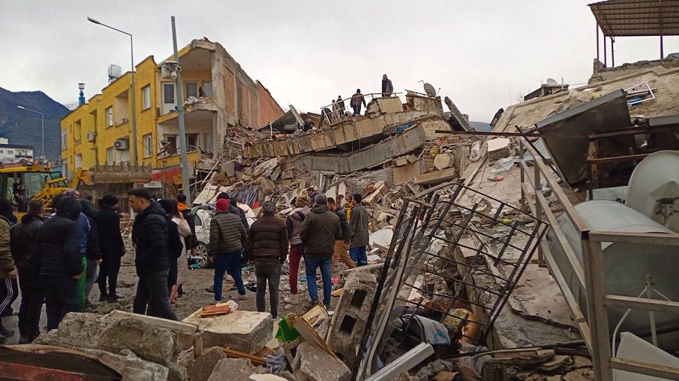 Tuhoutuneita rakennuksia Hatayassa Koillis-Turkissa.