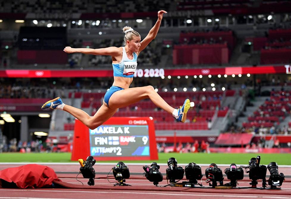 Kristiina Mäkelä on päässyt kovaan hyppykuntoon. Tokion olympialaisissa hän ylsi loppukilpailuun.