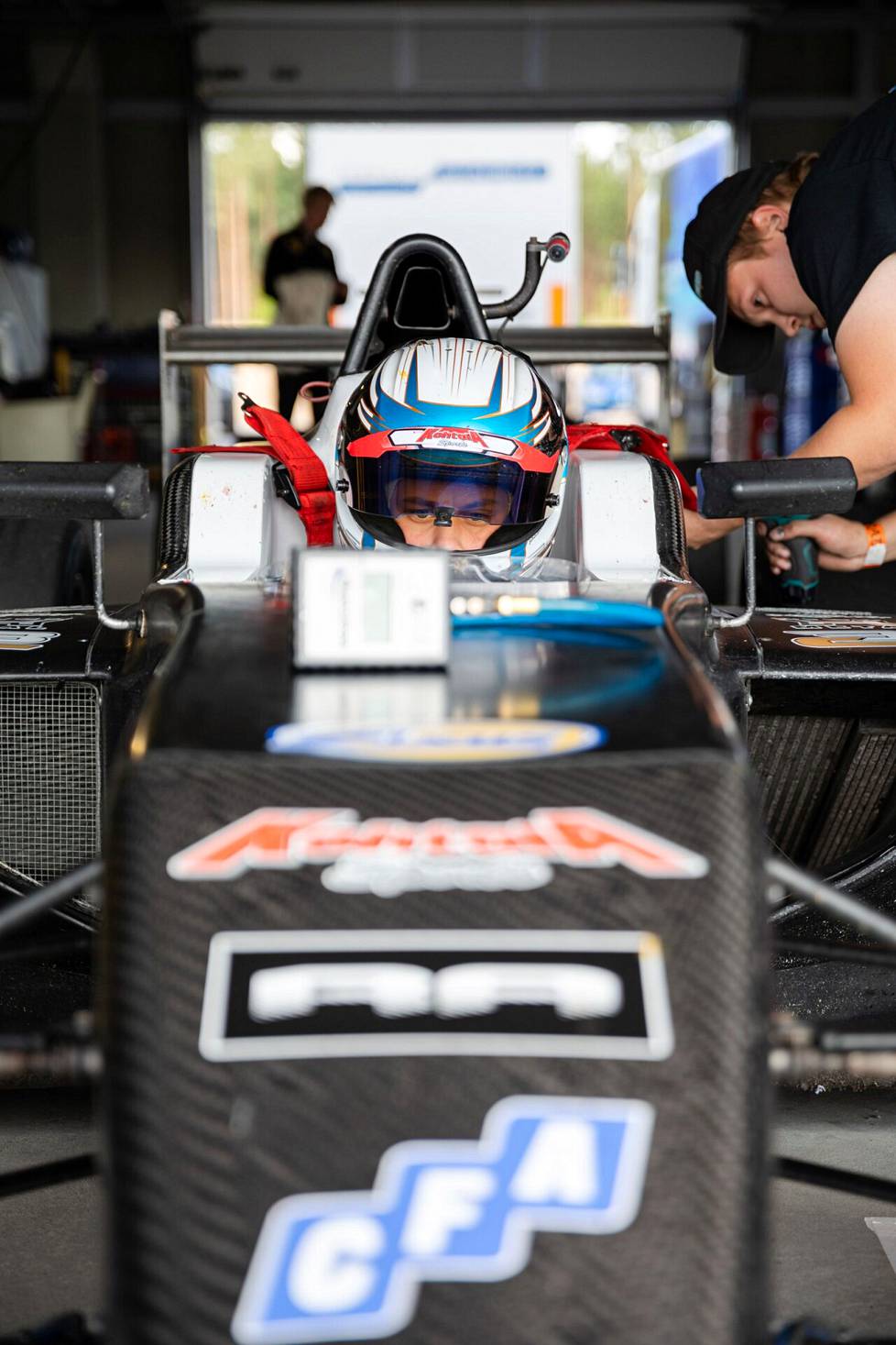 Tuukka Taponen tested the F4 car at KymiRing with engineer Ossi Oikarinen last year.