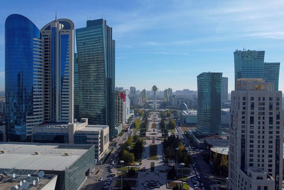 Astanan keskustaa lokakuun alussa.