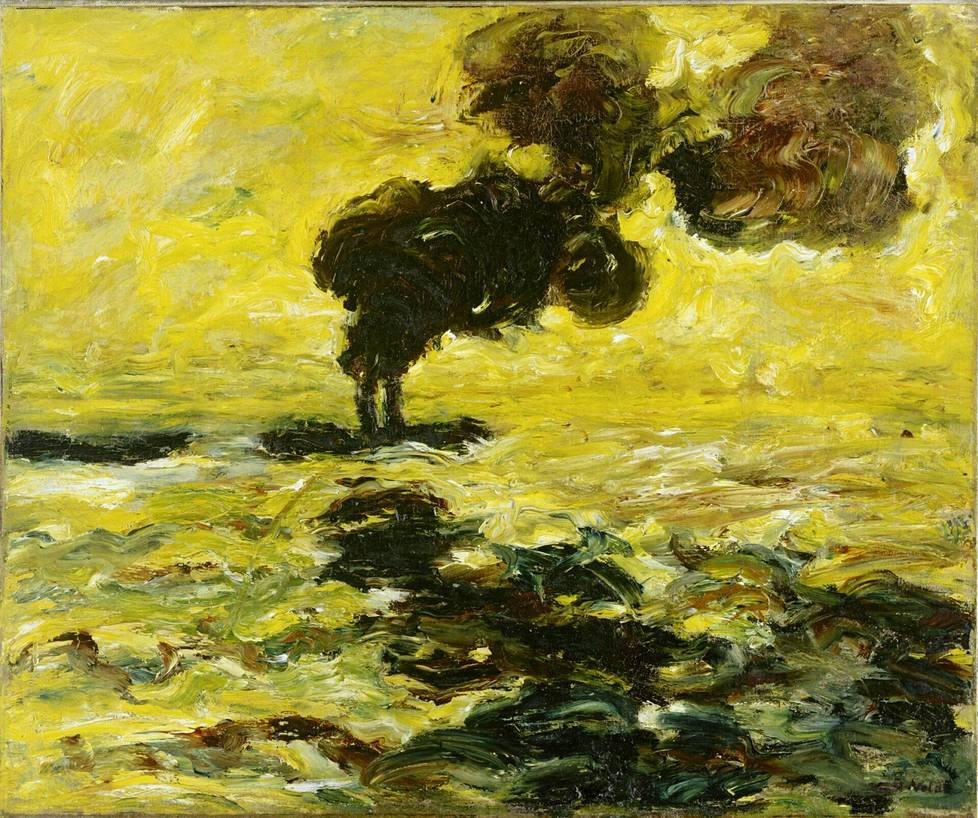 Hinaaja Elbellä (1910) esittelee Emil Nolden vahvaa värimaailmaa Hampurin Kunsthallen uudessa näyttelyssä.