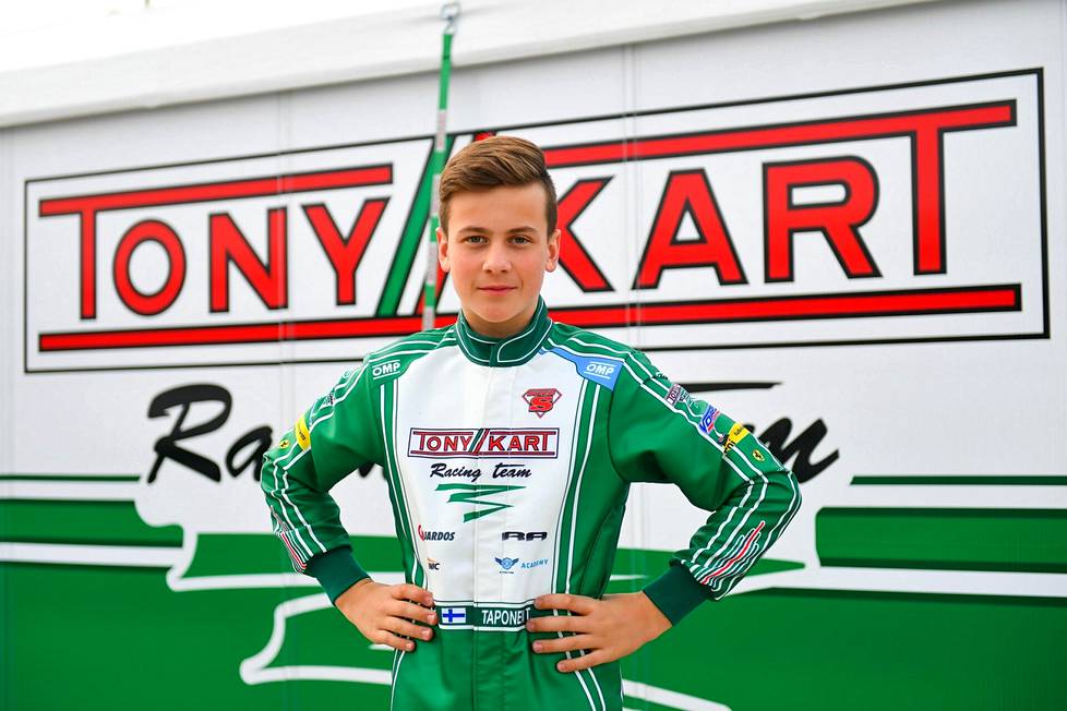 Tuukka Taponen represents the Tony Kart Racing team.