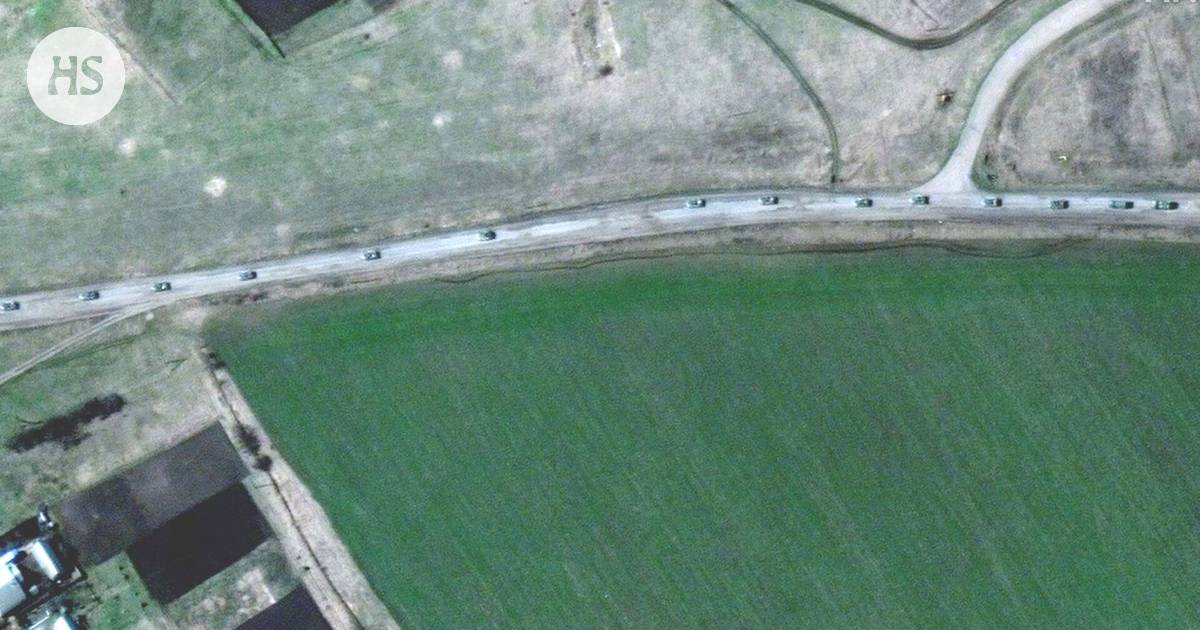 A convoy of hundreds of vehicles was spotted in satellite images east of Kharkov