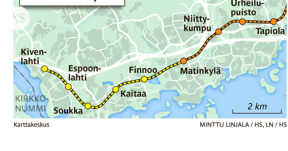 Länsimetron jatke on saamassa valtion tuen - Kaupunki 