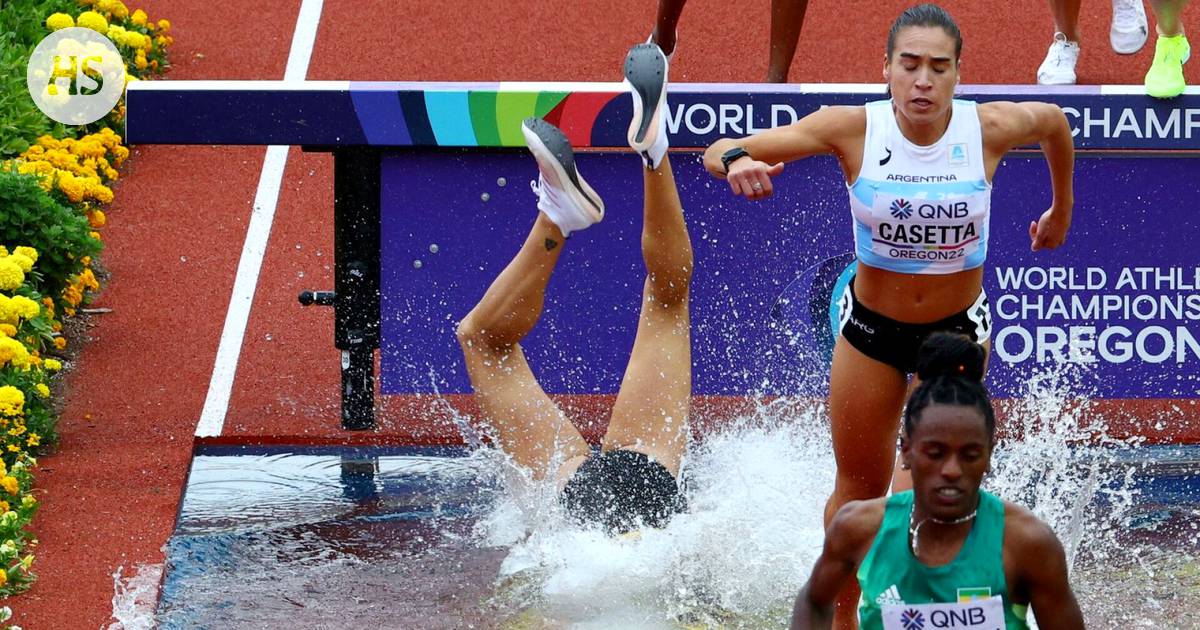 Athletics World Championships: Lea Meyer plunged headfirst into the water barrier