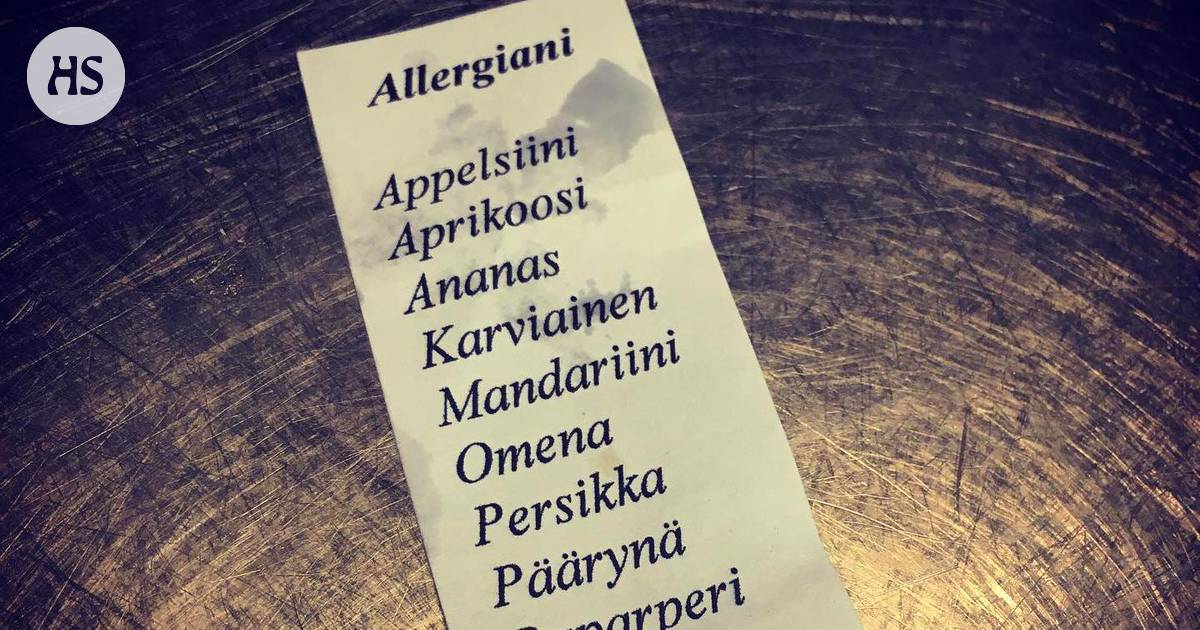 Asiakas iski pöytään 11-kohtaisen listan allergioistaan: Ravintolat  kamppailevat koko ajan yleistyvien allergioiden kanssa, kertoo esimies Sami  Laine - Vantaa 