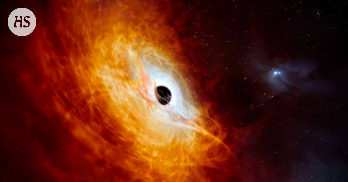 Een enorm zwart gat verbruikt in 24 uur een massa gelijk aan die van de zon.