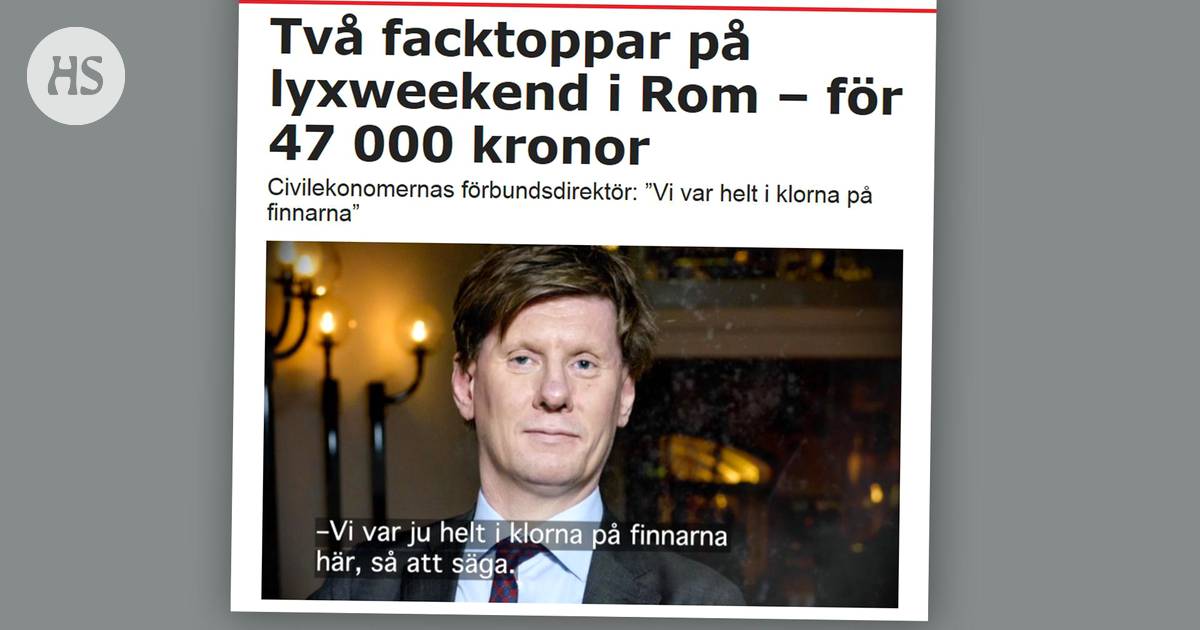 Ruotsissa kohu ekonomiliiton johdon ”luksusviikonlopusta” Roomassa, johtaja  syyttää nyt suomalaisia – ”Jos heillä on asiaa, he varmaan ottavat  yhteyttä”, vastataan Suomesta - Politiikka 